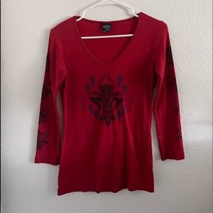 sledge usa vintage v neck long sleeve